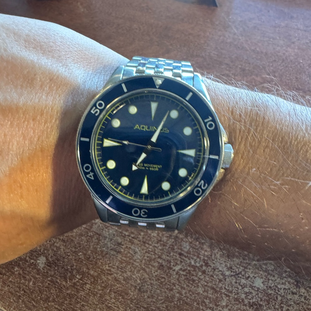 Aquinus Men's Blue Dive Watch
